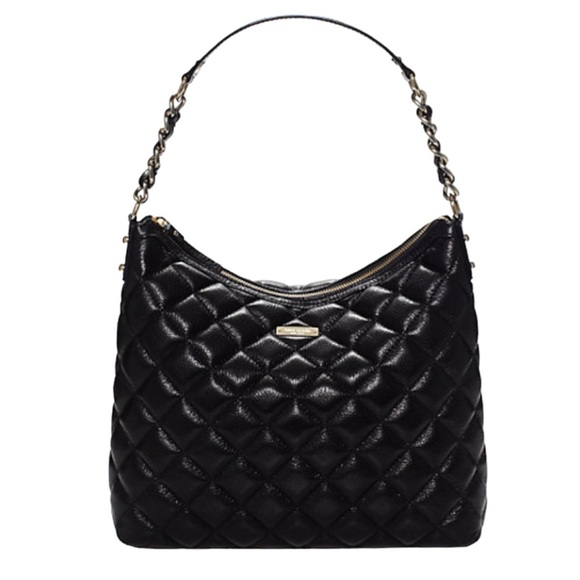 kate spade Handbags - Kate Spade Gold Coast Quilted Black Medium Bag Soft Shoulder Everyday Purse